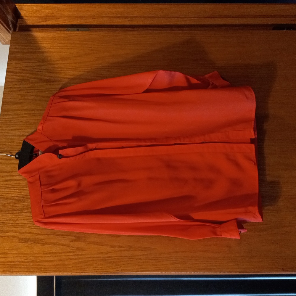 😊Womens Lilli Ann long sleeve dark pink blouse No Size Listed see description